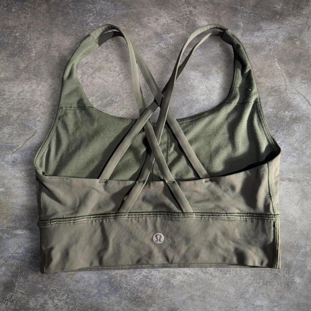 Lululemon Gray Crossback Longline Sports Bra Women's Small S